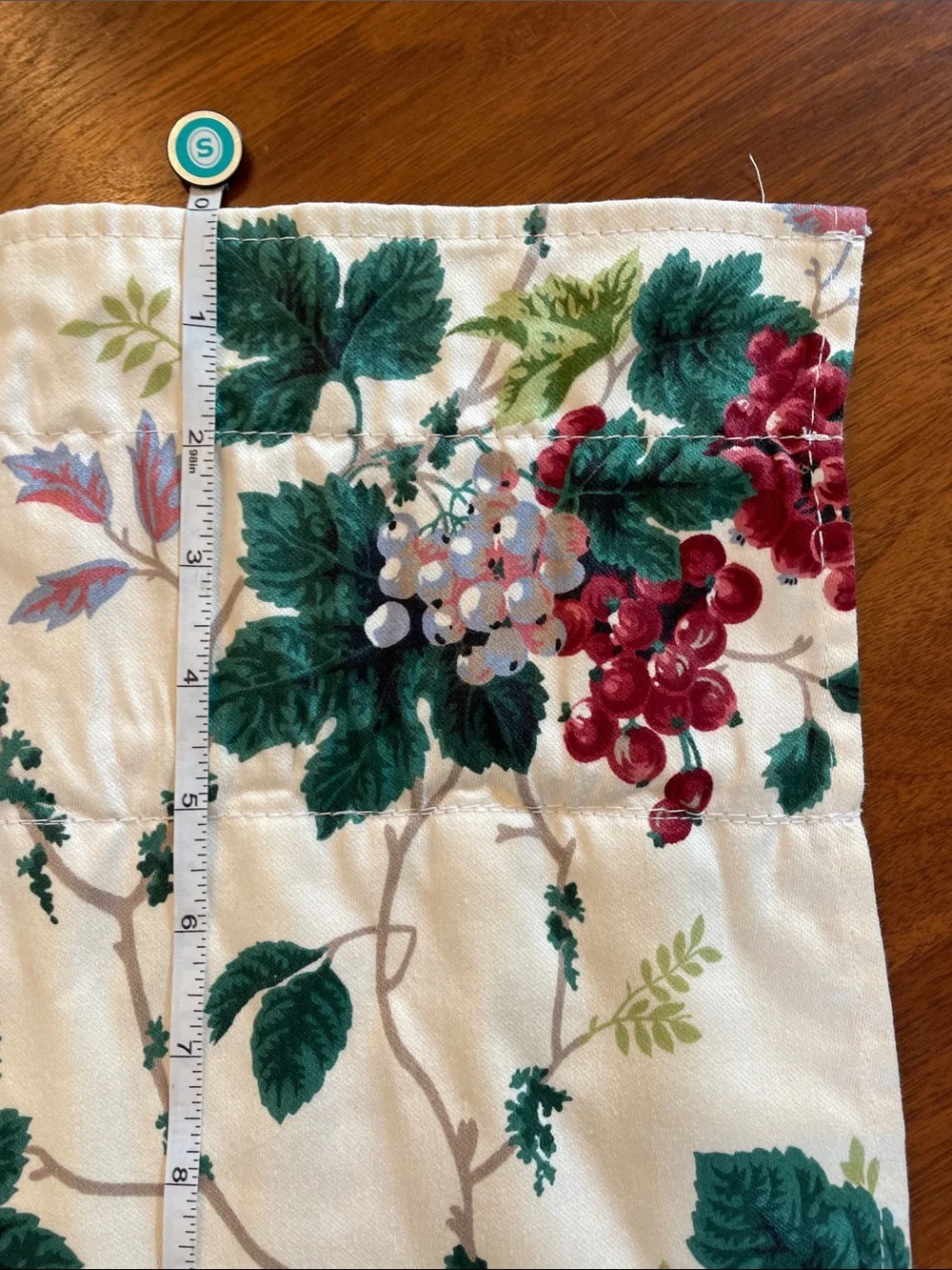 WAVERLY Vintage Pleasant Valley Floral Gingham Curtain Swag Valance Panels